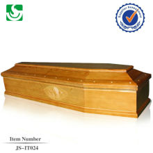 ataúd de madera sólida estándar europeo